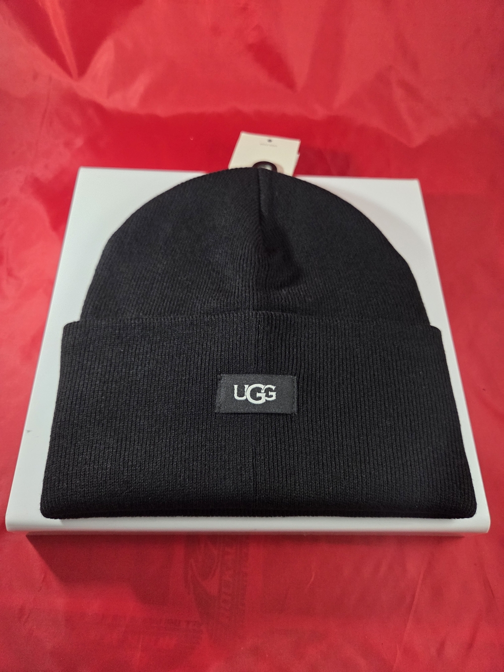 UGG Black Classic Folded Cuff Beanie